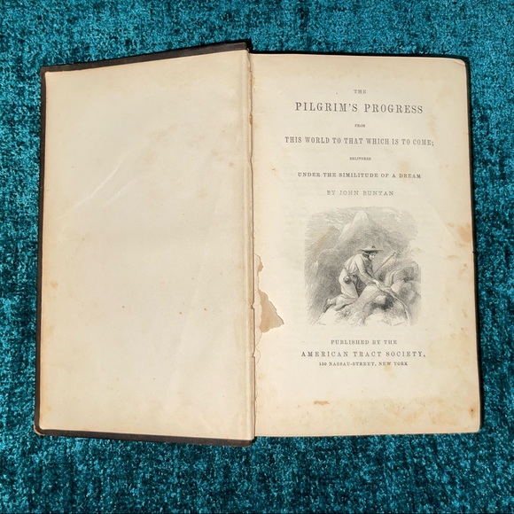 The Pilgrim's Progress 19th C. ANTIQUE by John Bunyan ATS Illustrated Ed. - Picture 9 of 10